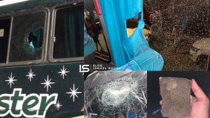Ônibus com torcedores do Potiguar sofre atentado em Mossoró